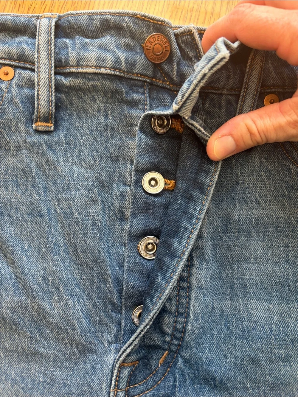 Madewell High Rise Long Denim Shorts Size 29